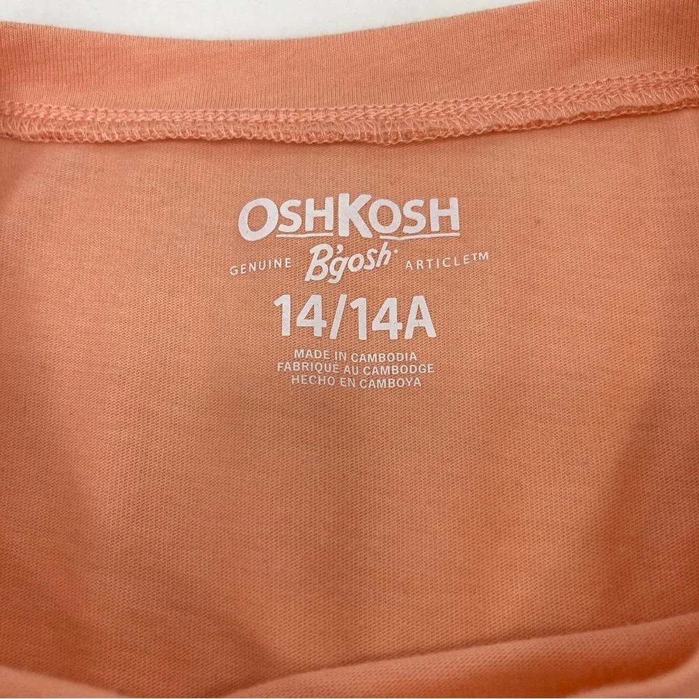 OshKosh B’gosh peach Girls Tie-Front Top 14/15 A
